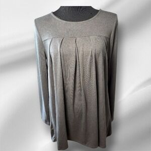 Zenana Premium Gray Top tunic with pockets size small in EUC‎